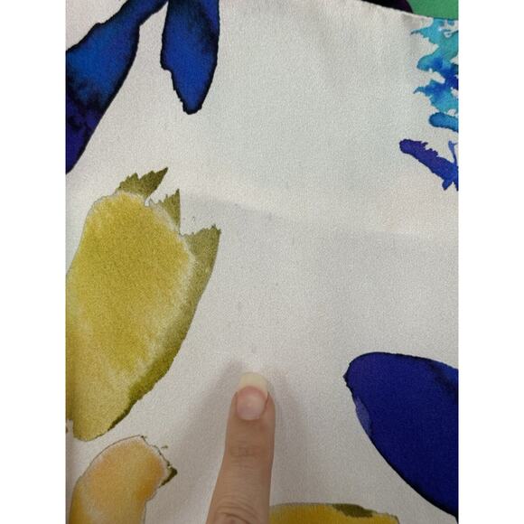 Carlisle Women's Size 6 Silk Dress Colorful Floral Print Lined Zip Cap Sleeve - Picture 11 of 16